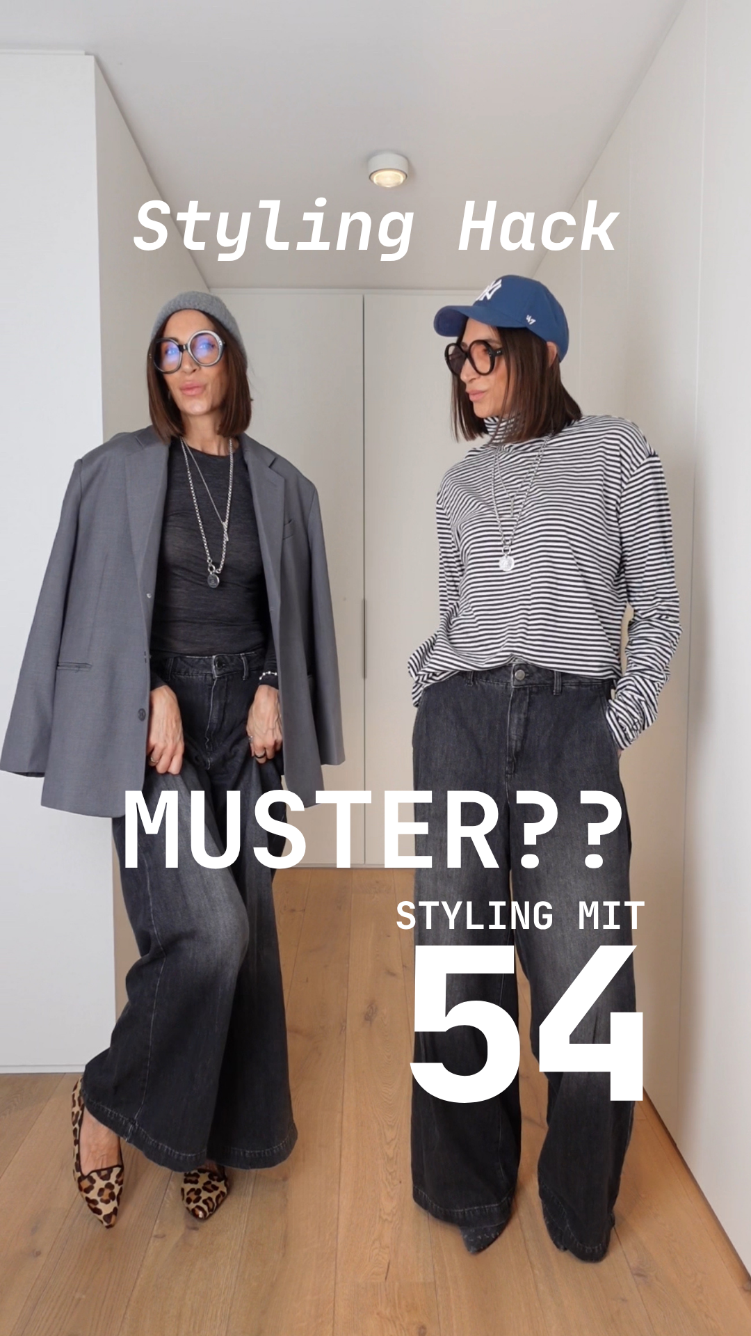 Cleanes Outfit im Scandi-Style mit dezentem Muster, Leo, Streifen und Argyle