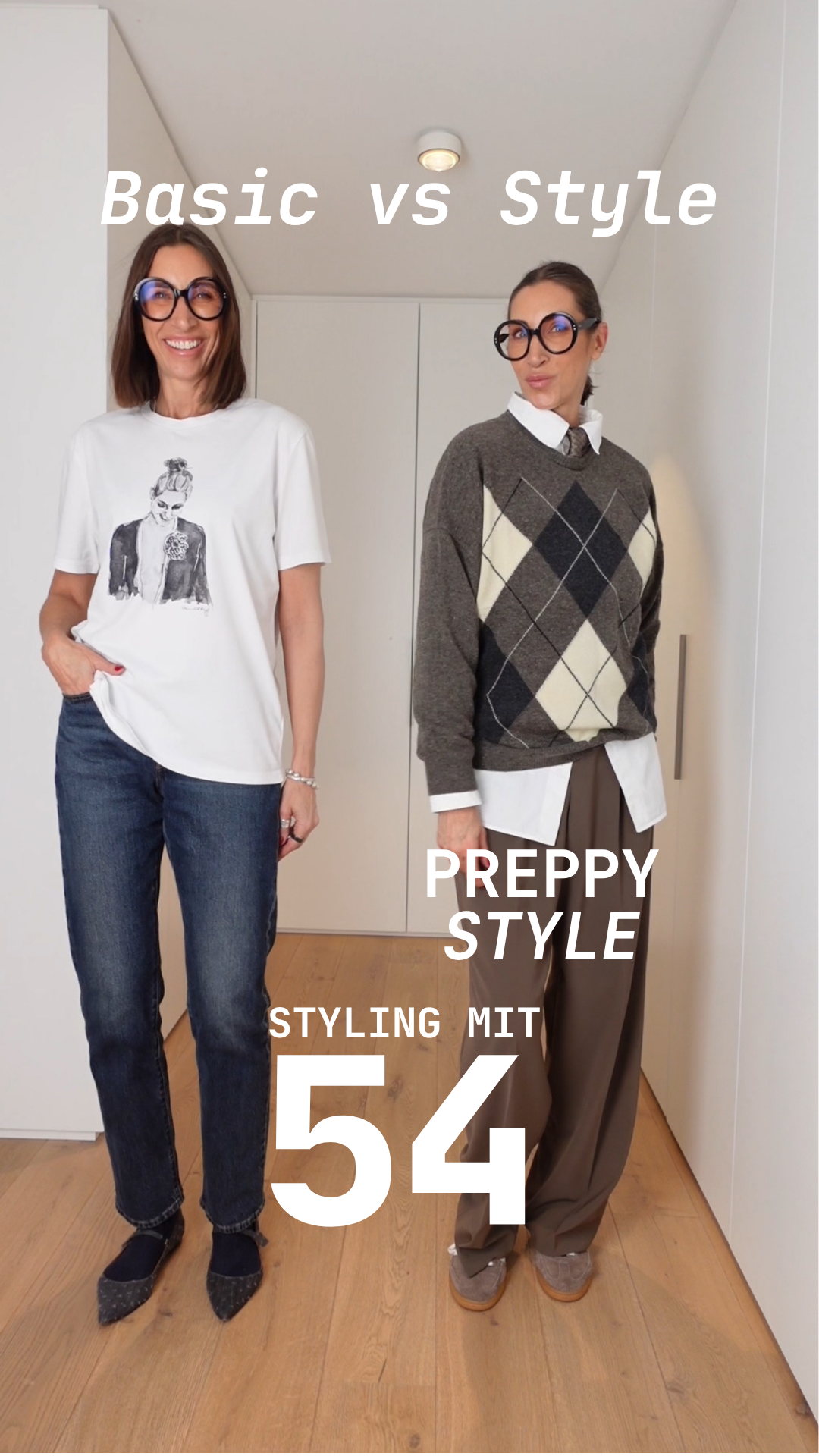 Swaantje Taube zeigt in diesem Video den modernen Preppy Stil mit Bundfaltenhose und Kordblazer – Preppy Stil Frauen 50+